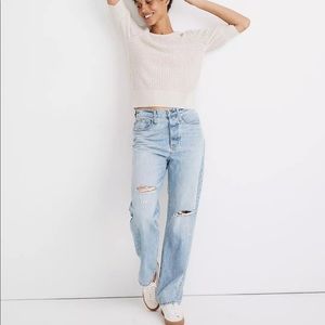 NWT MADEWELL Ripped Straight Leg Dad Jeans 26" #AN341